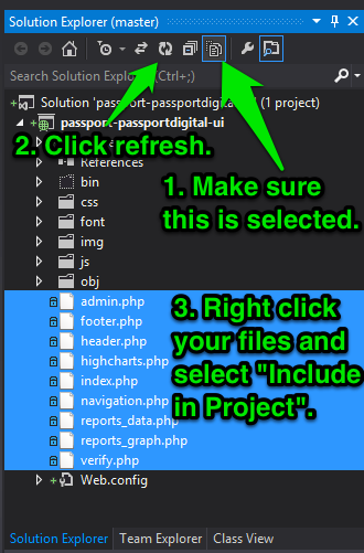 Visual Studio Add PHP Files